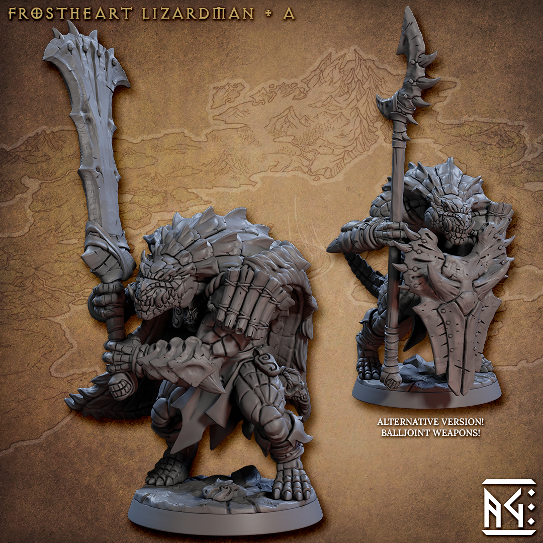 Frostheart Lizardmen - The Printable Dragon