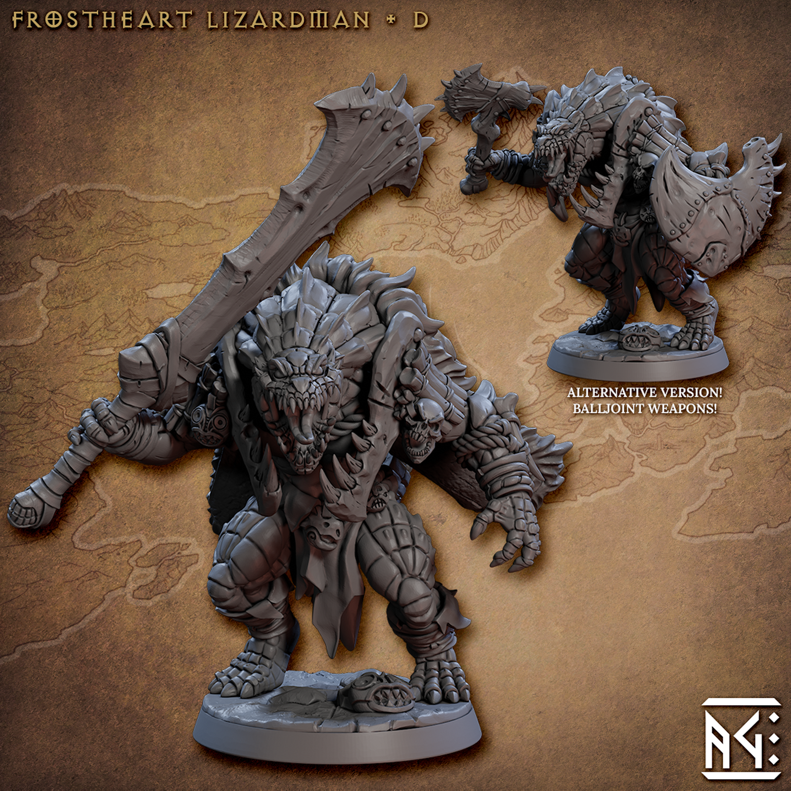 Frostheart Lizardmen - The Printable Dragon