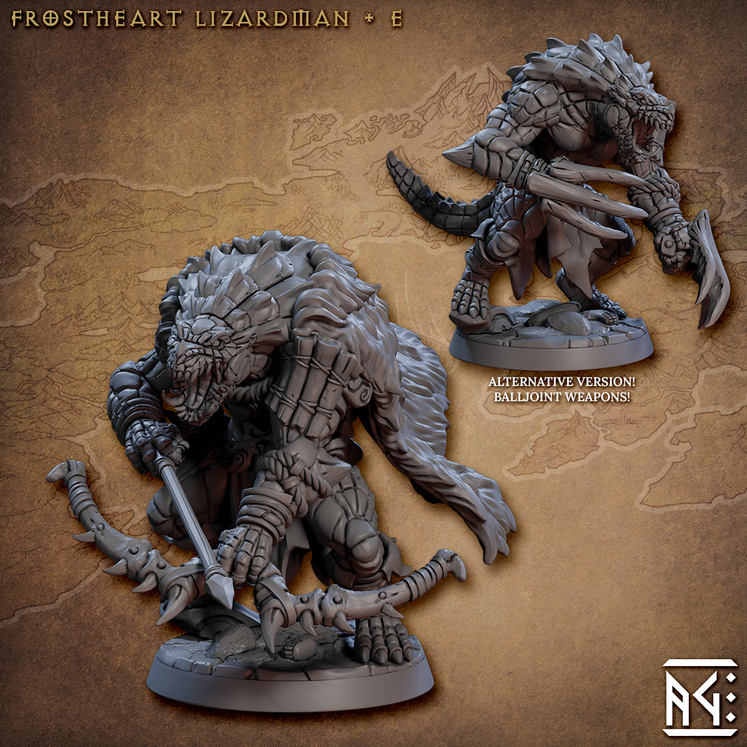 Frostheart Lizardmen - The Printable Dragon