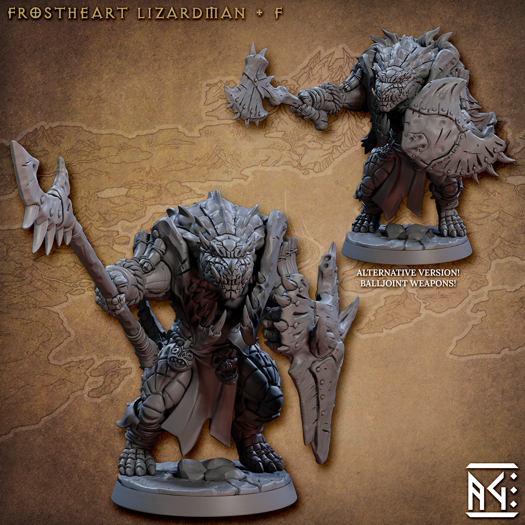 Frostheart Lizardmen - The Printable Dragon