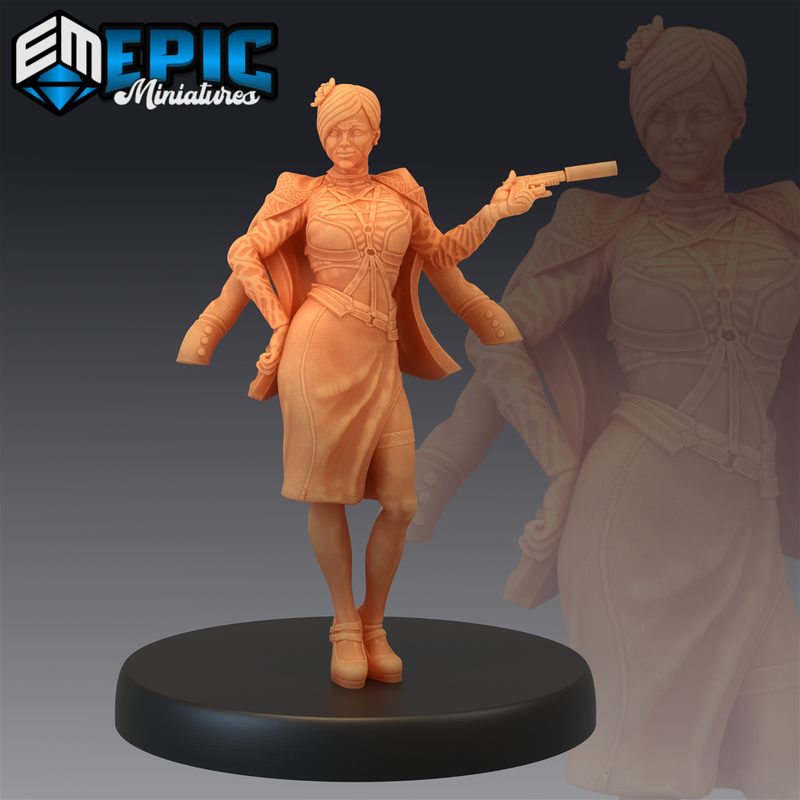 Gangster Lady Charlotte 3D-printed model