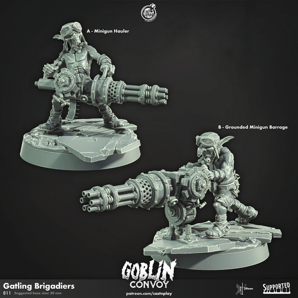 Gatling Brigadiers 3D-printed model