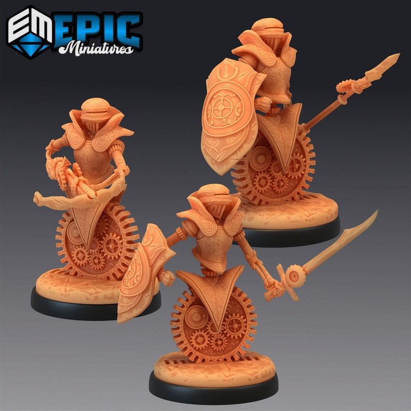 Gear Town Knight 3D-printed model