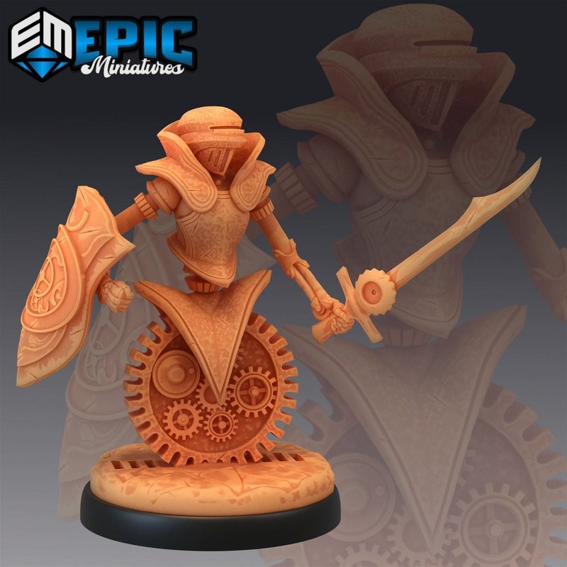 Gear Town Knight 3D-printed model