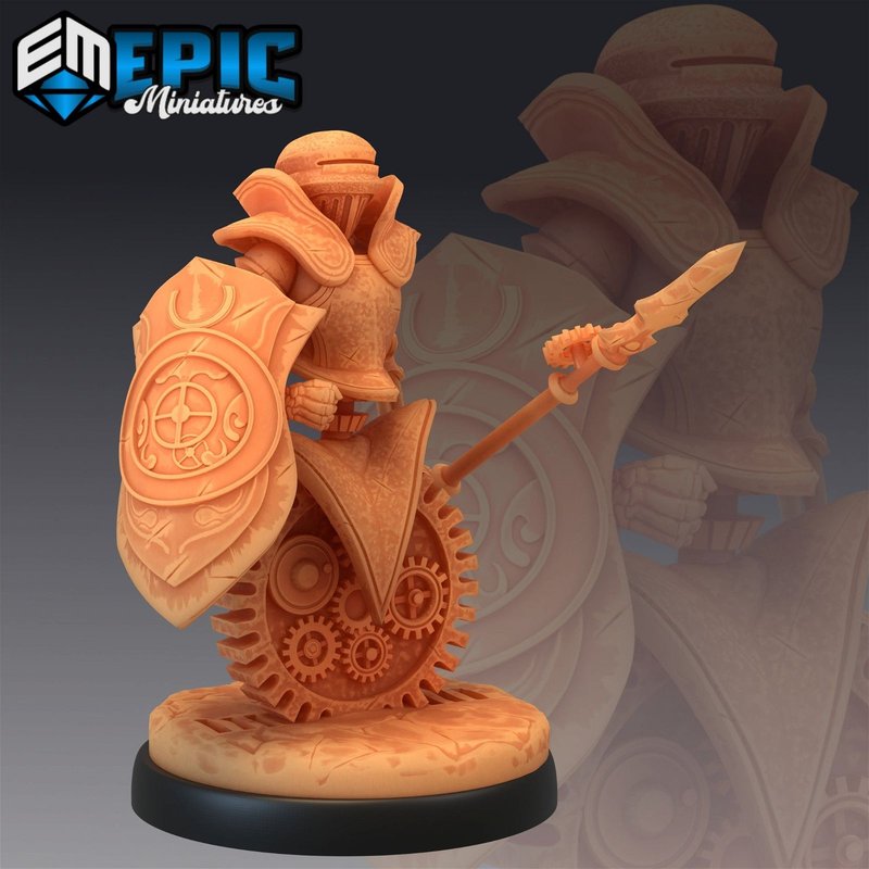 Gear Town Knight 3D-printed model