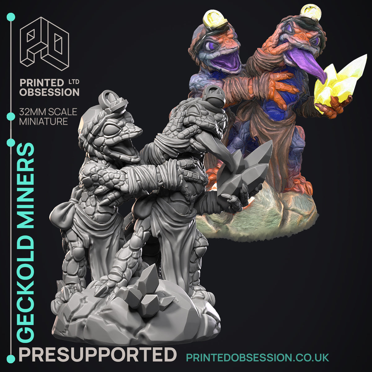 Geckold Miners 3D-printed model