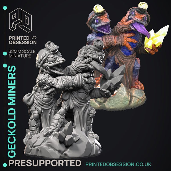 Geckold Miners 3D-printed model