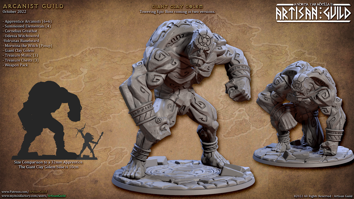 Giant Clay Golem - The Printable Dragon