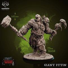 Giant Ettin - The Printable Dragon