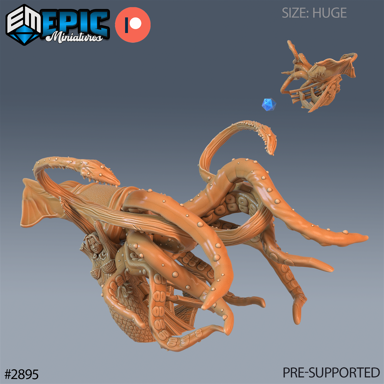 Giant Squid Boat Attack - The Printable Dragon