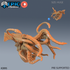Giant Squid Boat Attack 3D-printed model