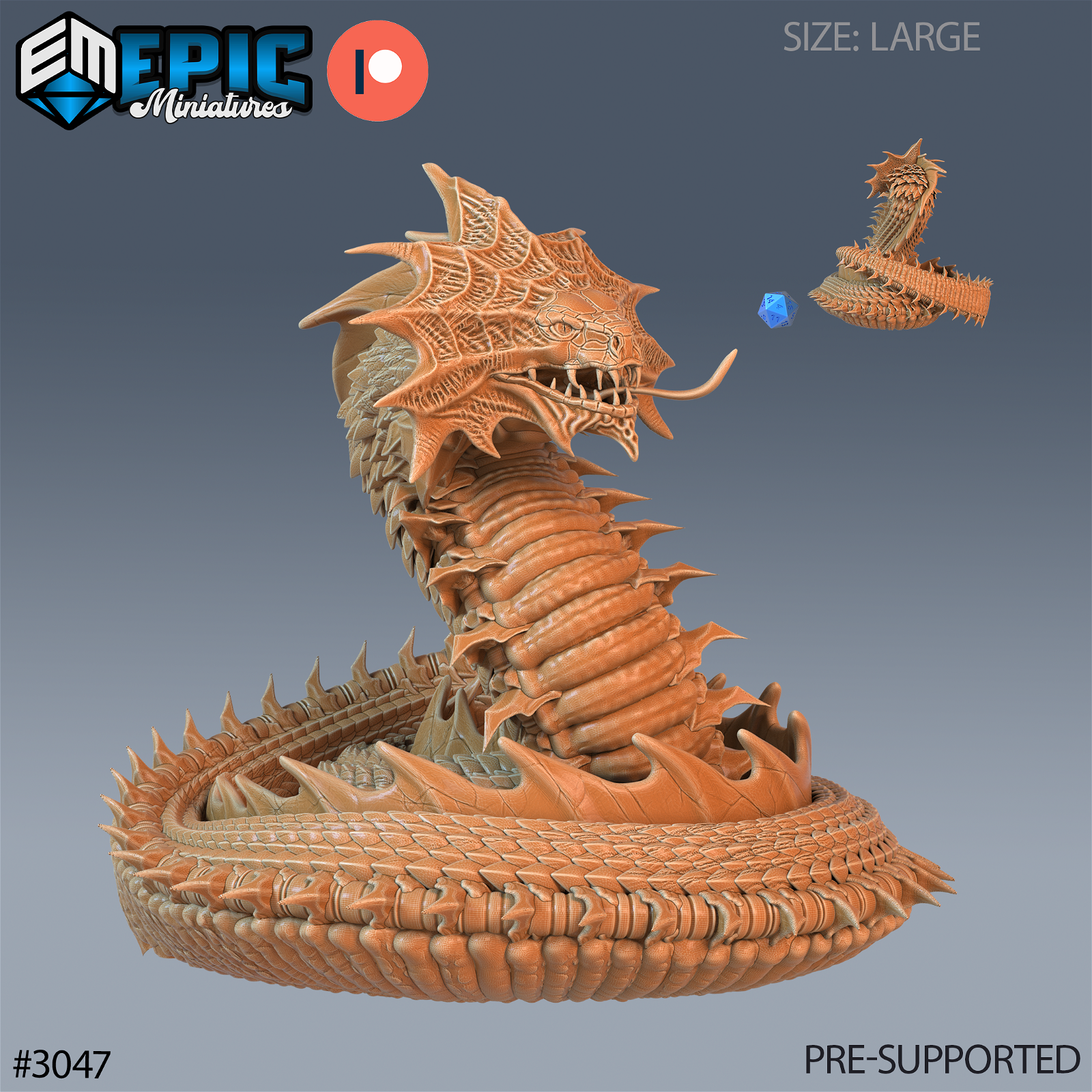 Giant Summoned Snake - The Printable Dragon