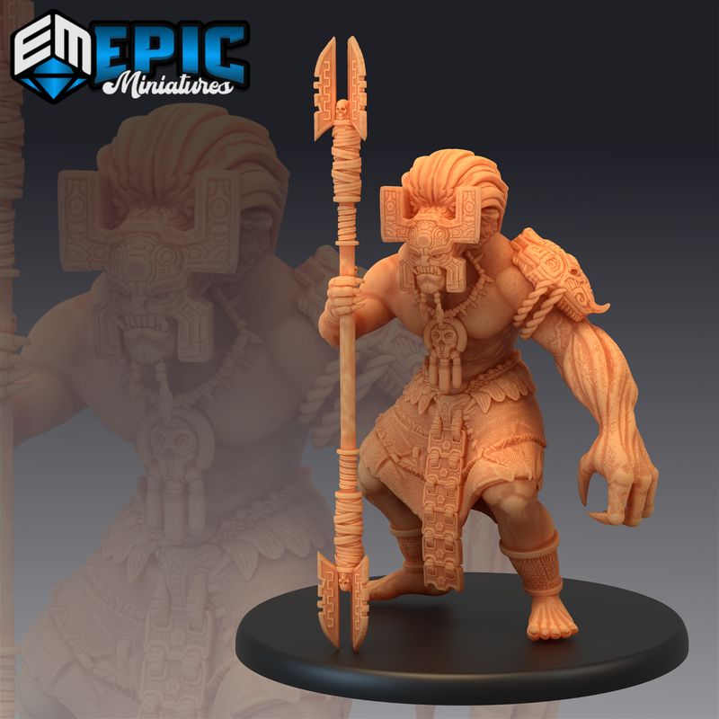 Giant Temple Guard 3D-printed model