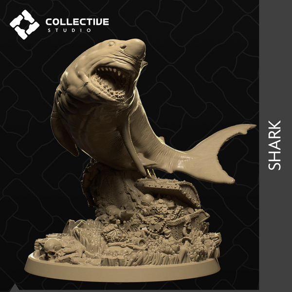Giant White Shark 3D-printed model