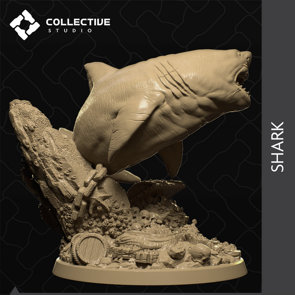 Giant White Shark 3D-printed model