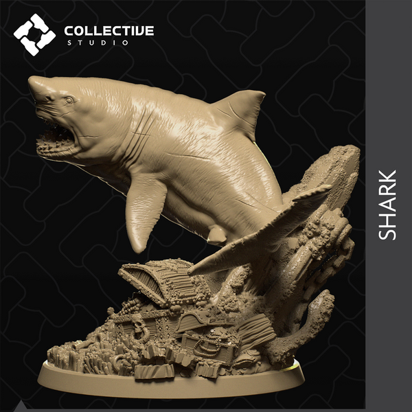 Giant White Shark 3D-printed model