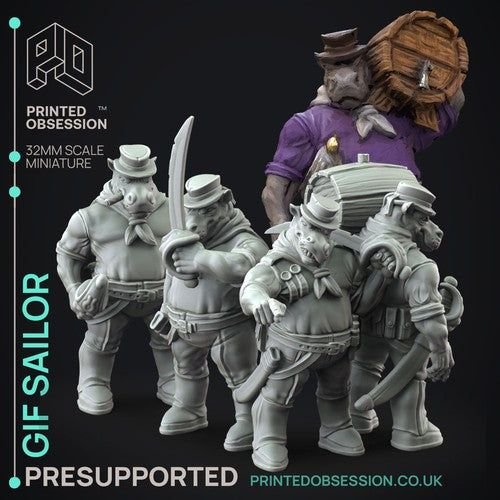 Gif Sailor 3D-printed model