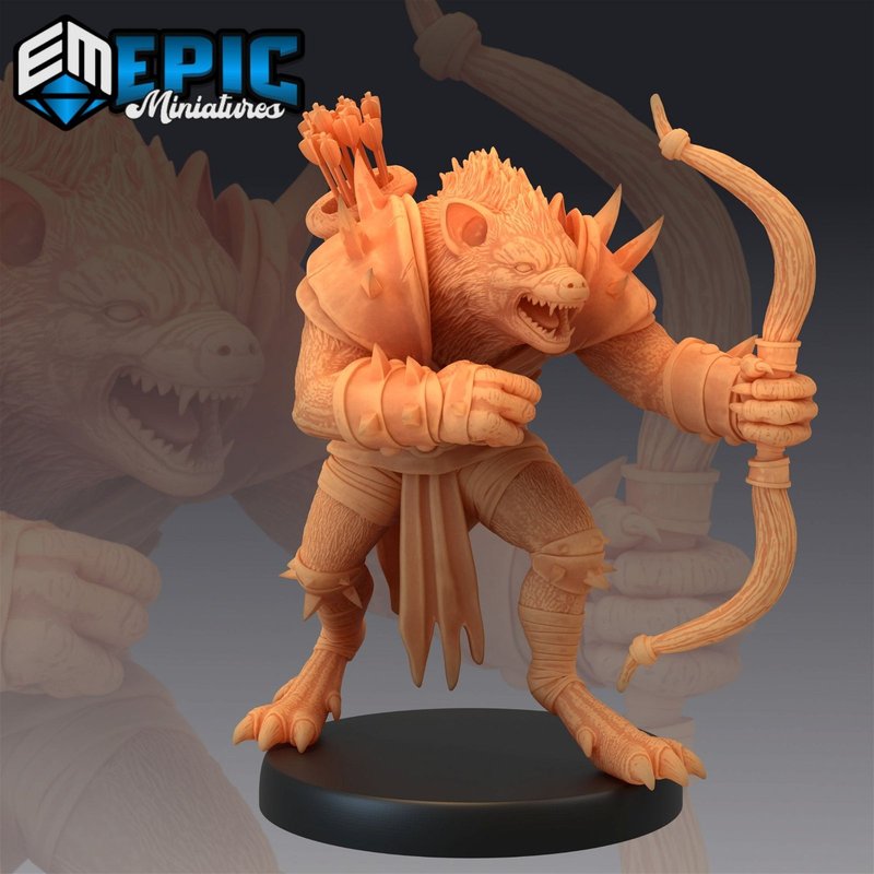 Gnoll 3D-printed model