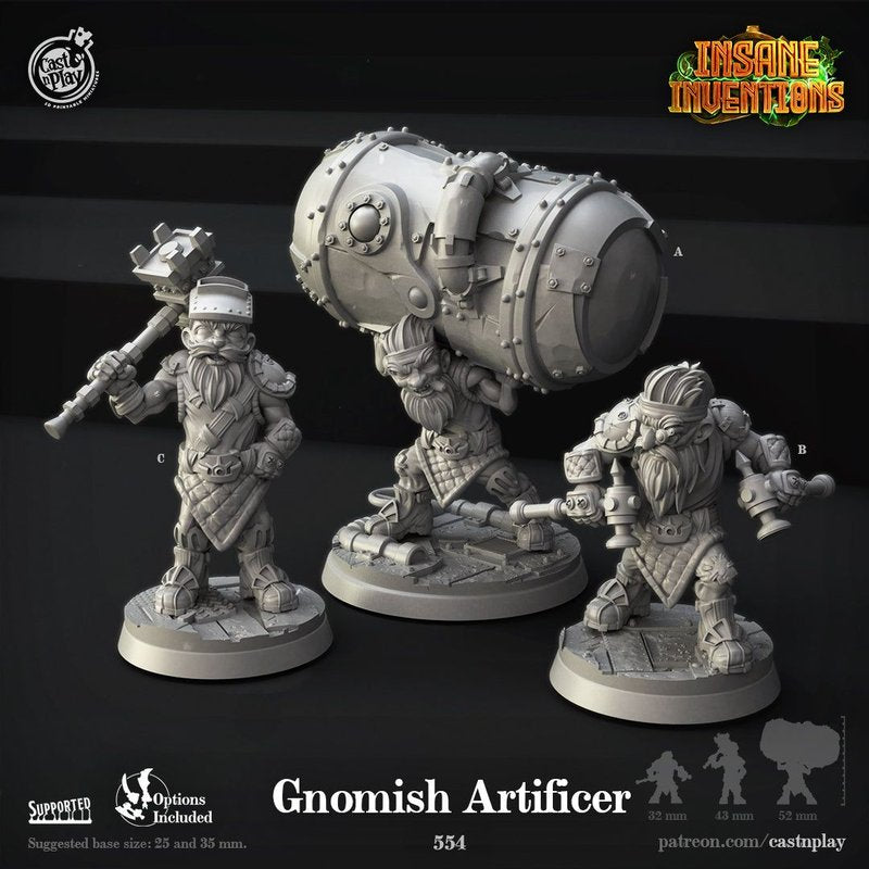 Gnomish Artificers 3D-printed model