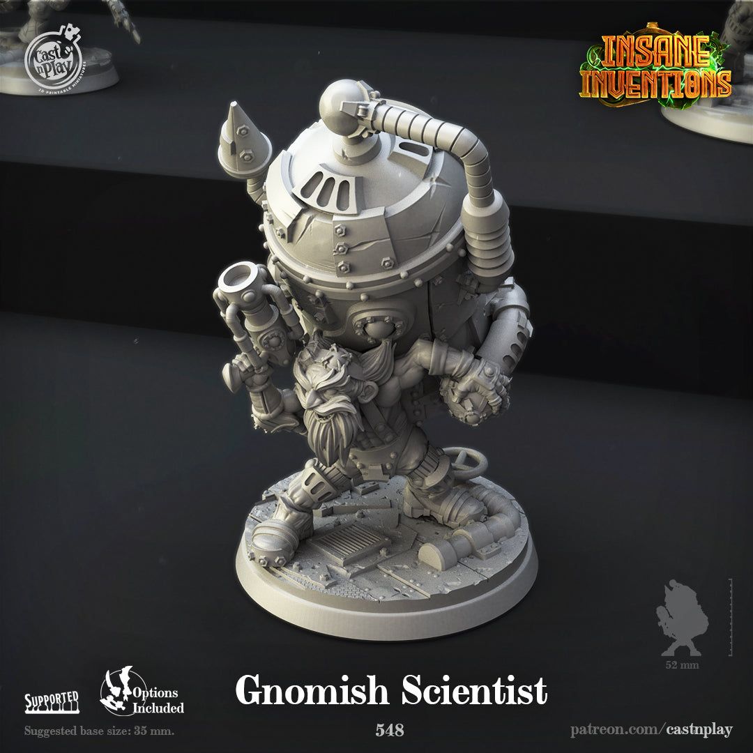 Gnomish Scientist - The Printable Dragon