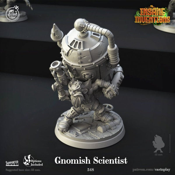 Gnomish Scientist 3D-printed model