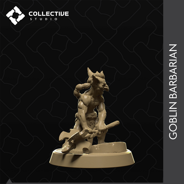 Goblin Barbarian 3D-printed model
