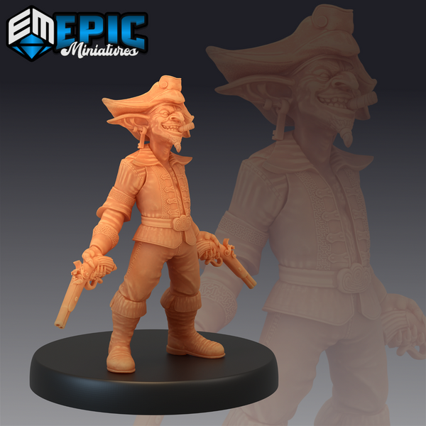 Goblin Pirate 3D-printed model