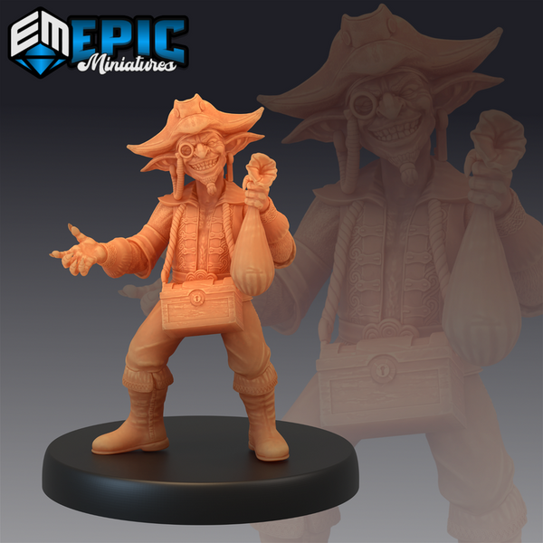 Goblin Pirate 3D-printed model