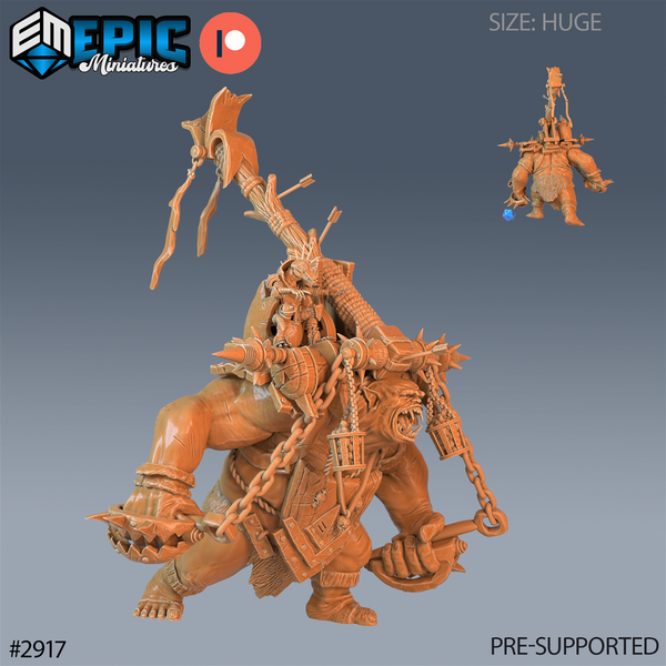 Goblin Throwing Troll Fighting 3D-printed model