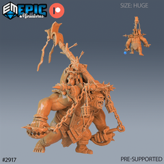 Goblin Throwing Troll Fighting 3D-printed model