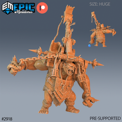 Goblin Throwing Troll Fighting 3D-printed model