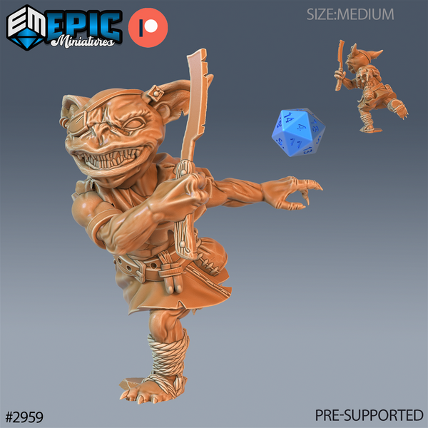 Goblin Warrior 3D-printed model