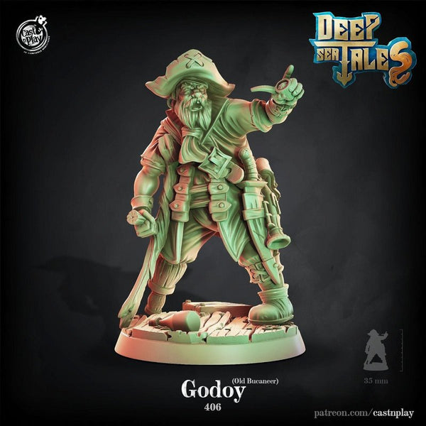 Godoy The Old Bucaneer 3D-printed model