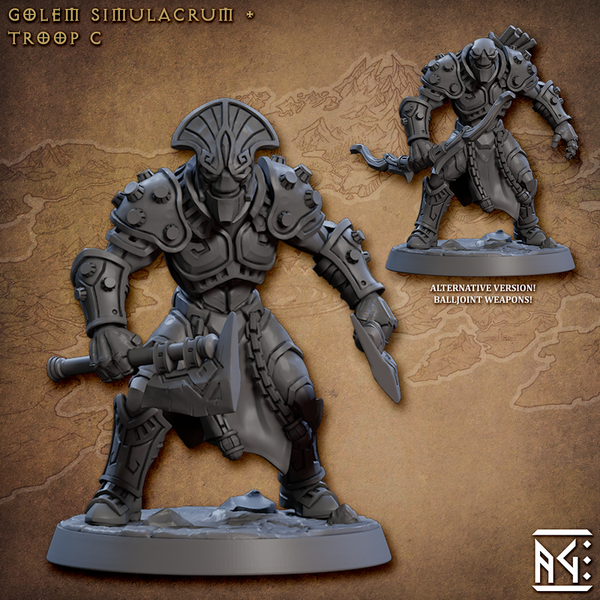 Golem Troops 3D-printed model