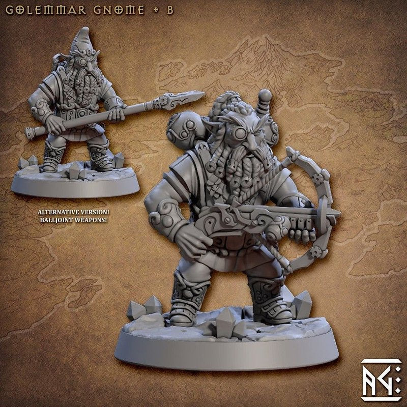 Golemmar Gnomes 3D-printed model