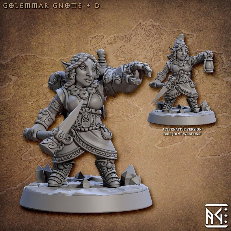 Golemmar Gnomes 3D-printed model
