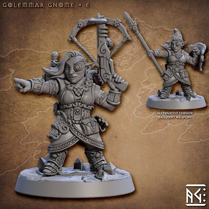 Golemmar Gnomes 3D-printed model