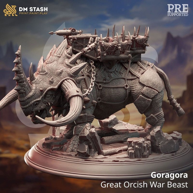 Goragora - Great Orcish War Beast 3D-printed model