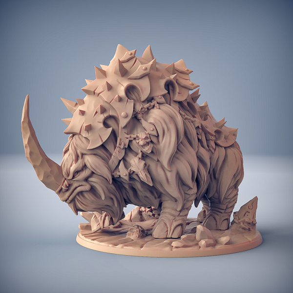 Gothrak on Armored Frosthorn - The Printable Dragon