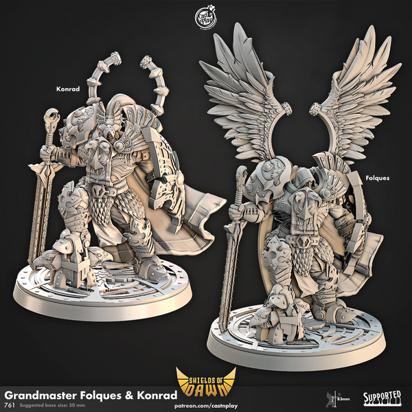 Grandmaster Folques and Konrad 3D-printed model