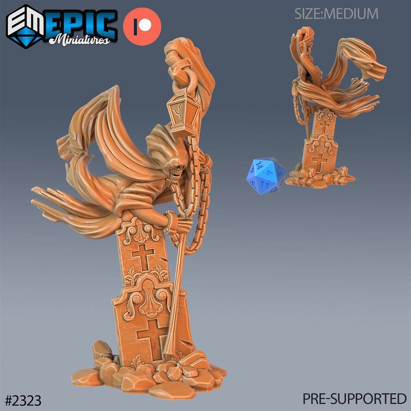 Graveyard Ghosts 3D-printed model