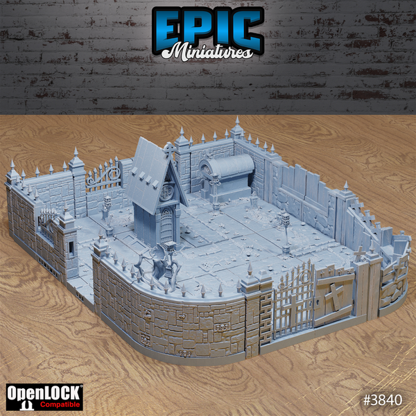 Graveyard Set 3D-printed model