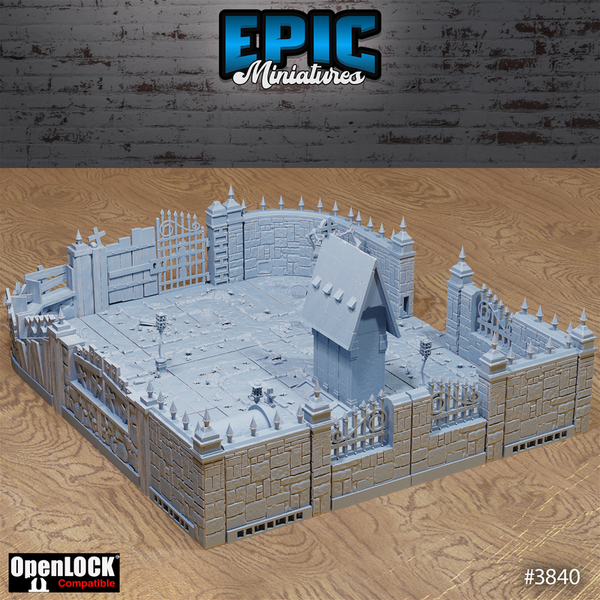 Graveyard Set 3D-printed model