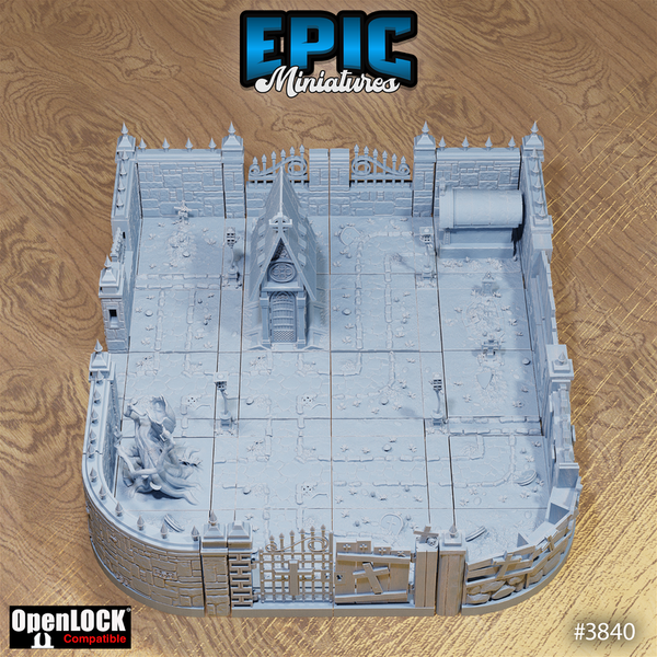 Graveyard Set 3D-printed model