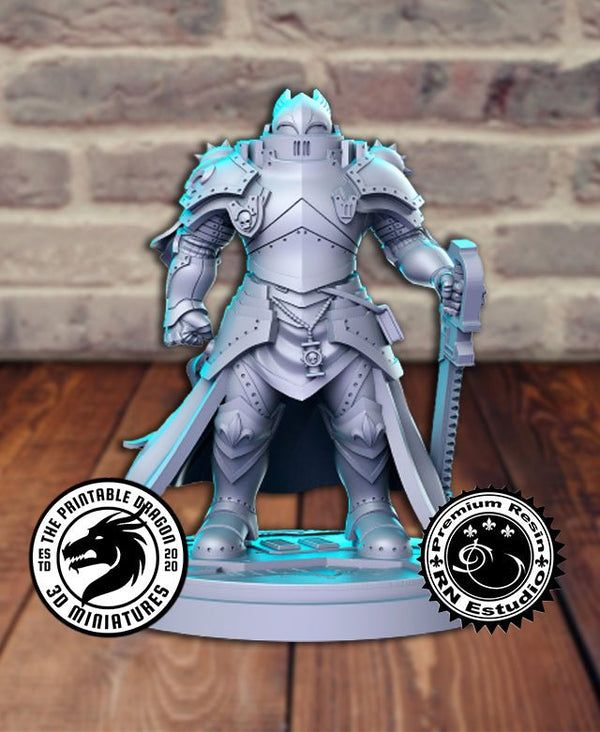 Gray Knight 3D-printed model