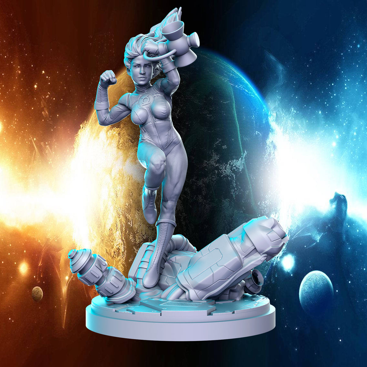Green Lantern Jessica 3D-printed model