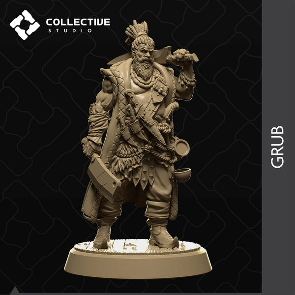Grub 3D-printed model