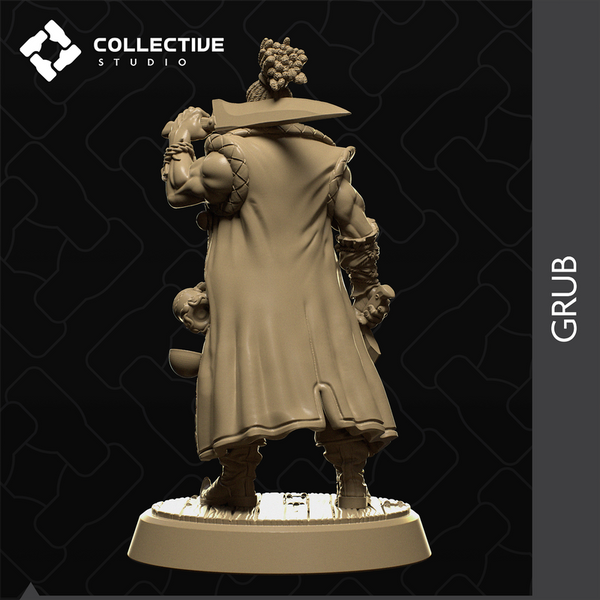 Grub 3D-printed model