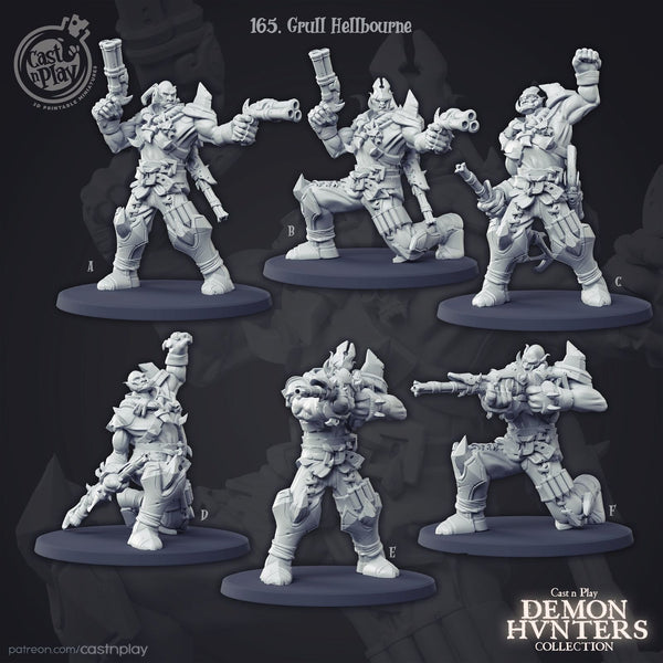 Grull Hellbourne - Gunslinger Demon Hunter - The Printable Dragon
