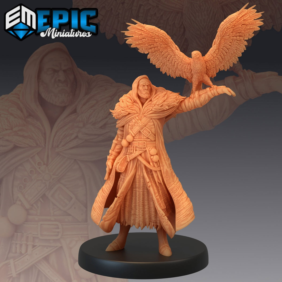 Half-Orc Witch Hunter Falcon - The Printable Dragon